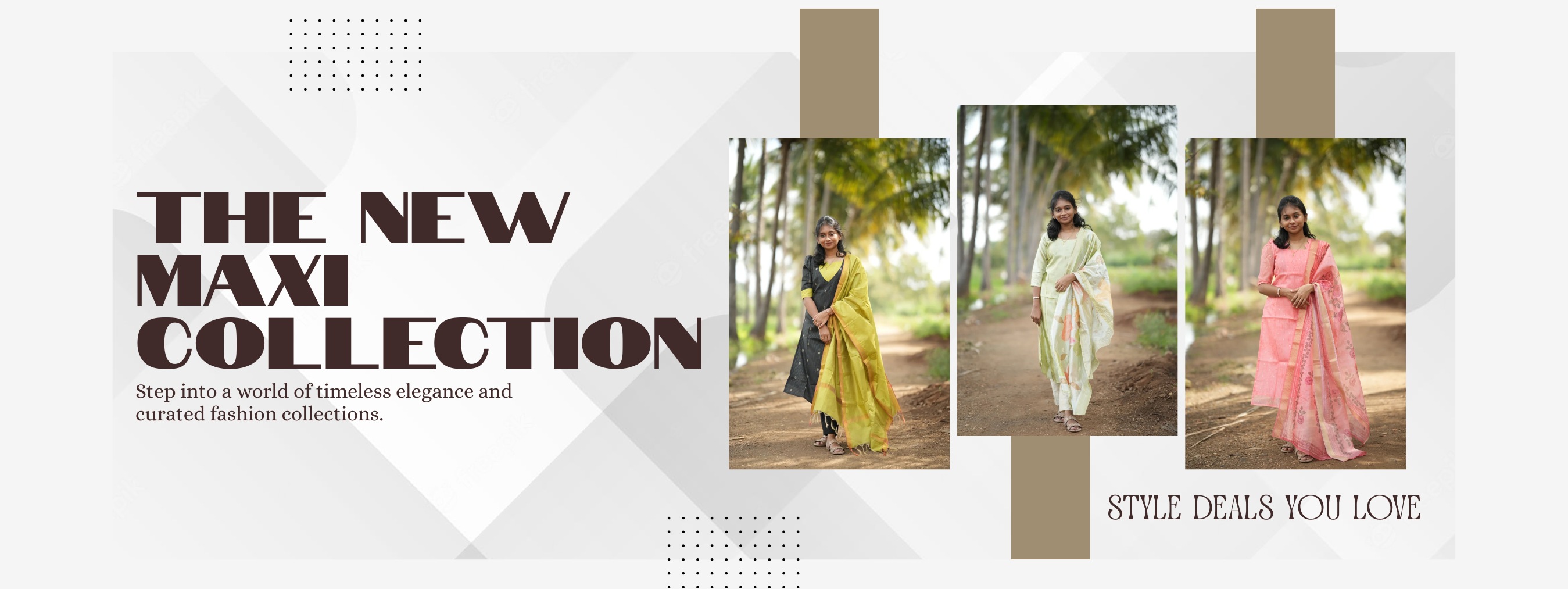 Maxi Dresses Collection Banner - Elegant Long Dresses