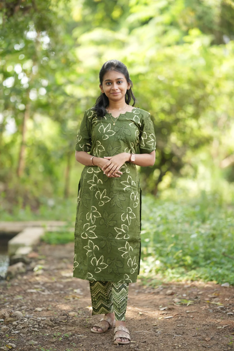 Green Flower Co-ords