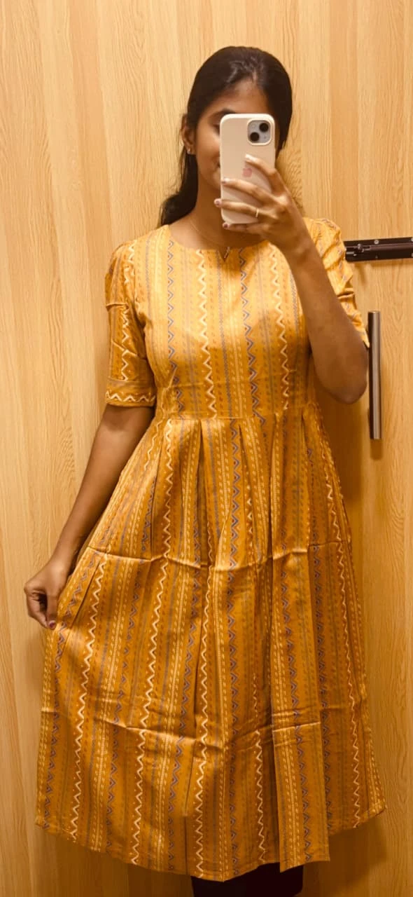 Shenba Orange Short Maxi