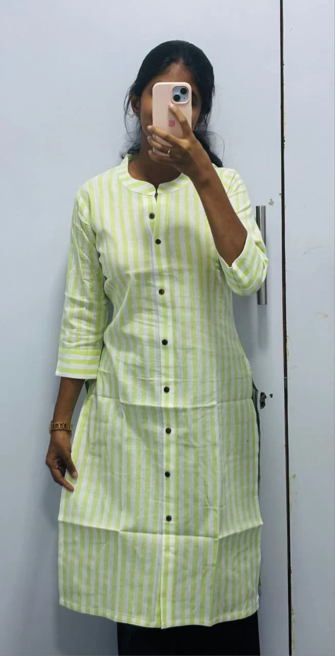 Cotton green stripes