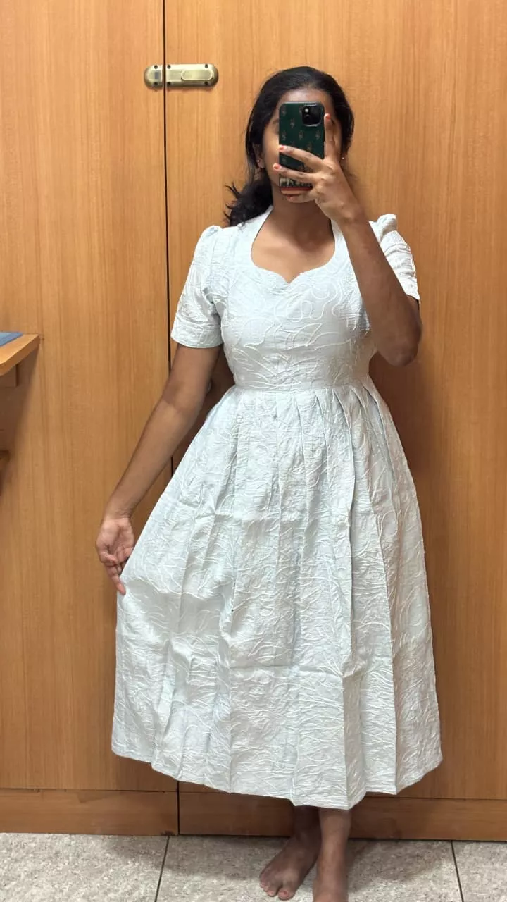 pastel grey maxi