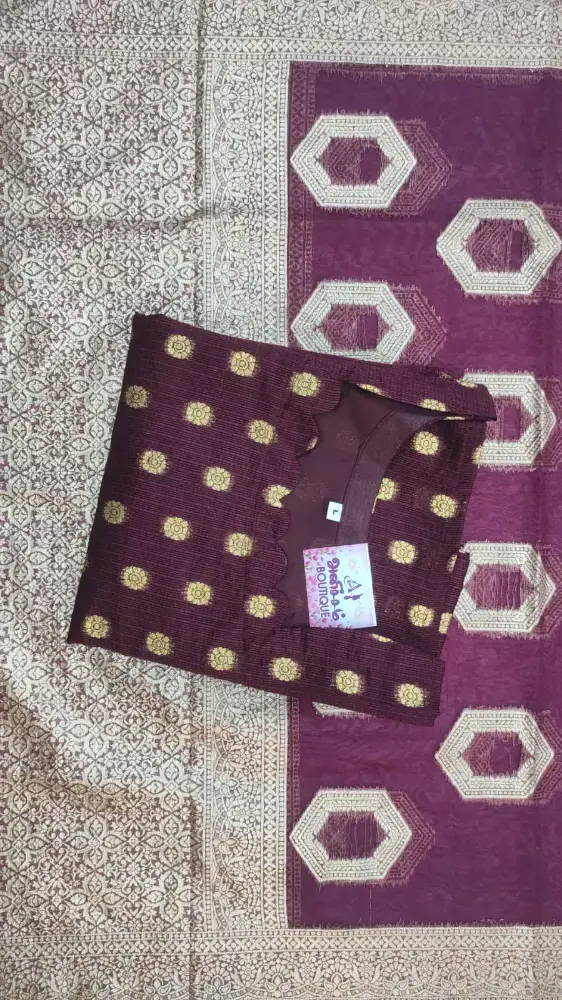Brown Banarasi Top Shawl