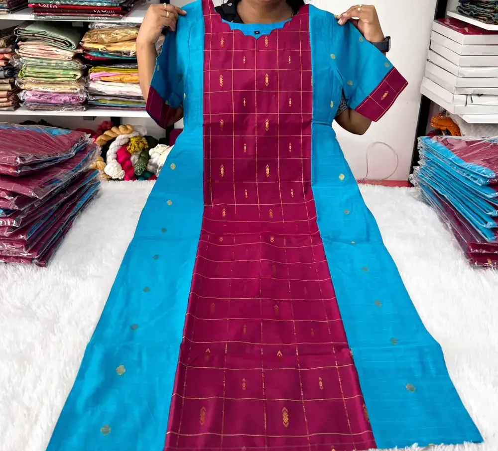 Maroon With Blue