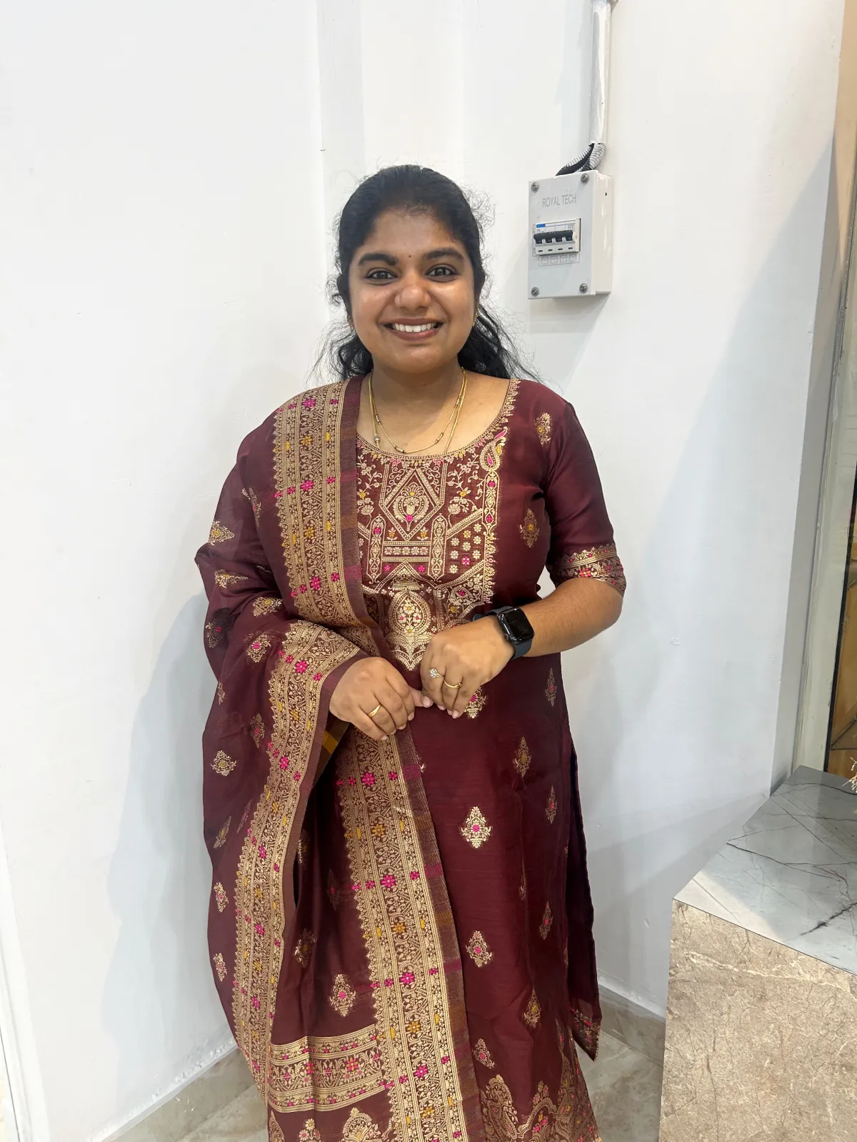 Brown banarasi set