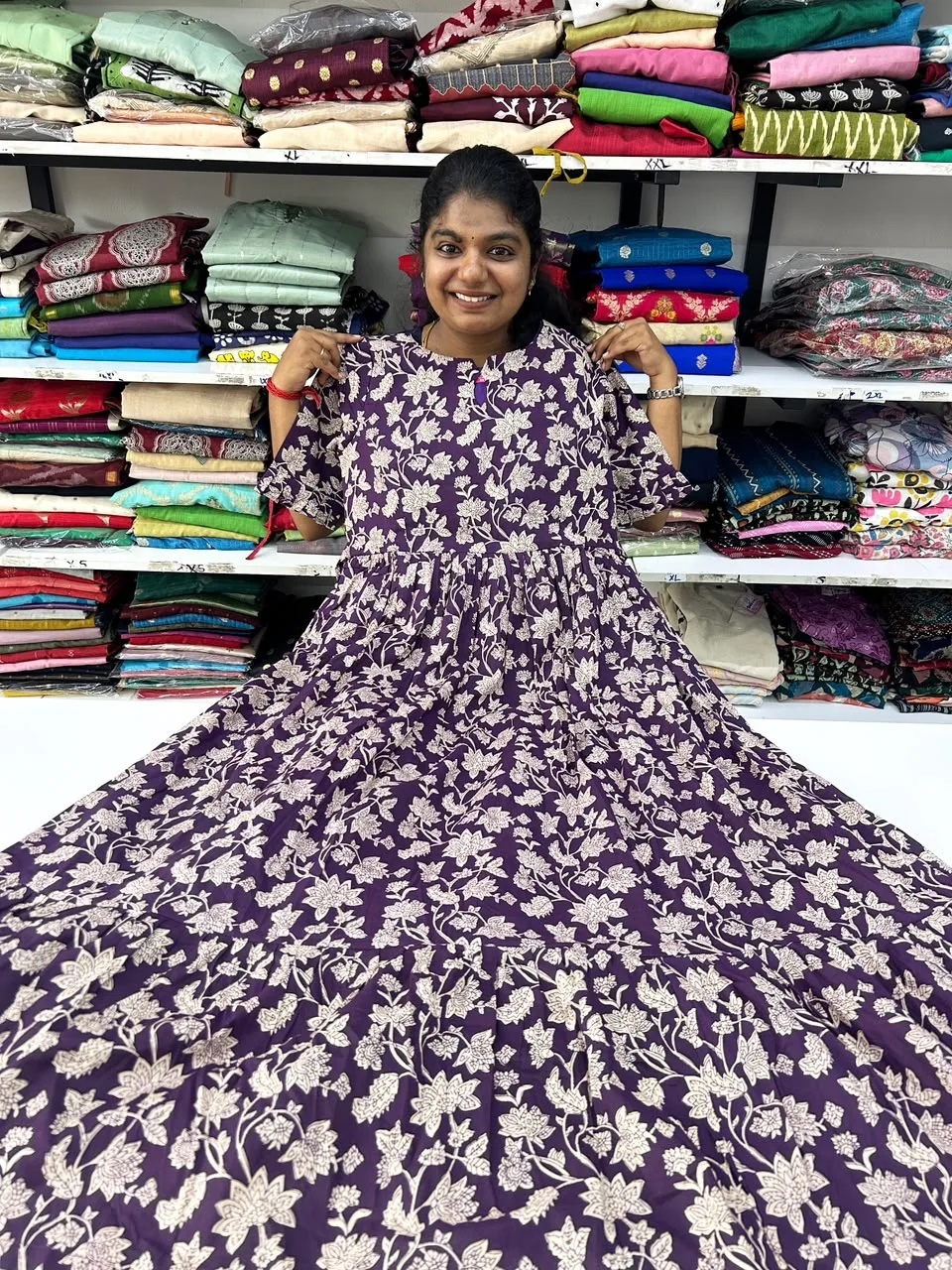 purple floral maxi 