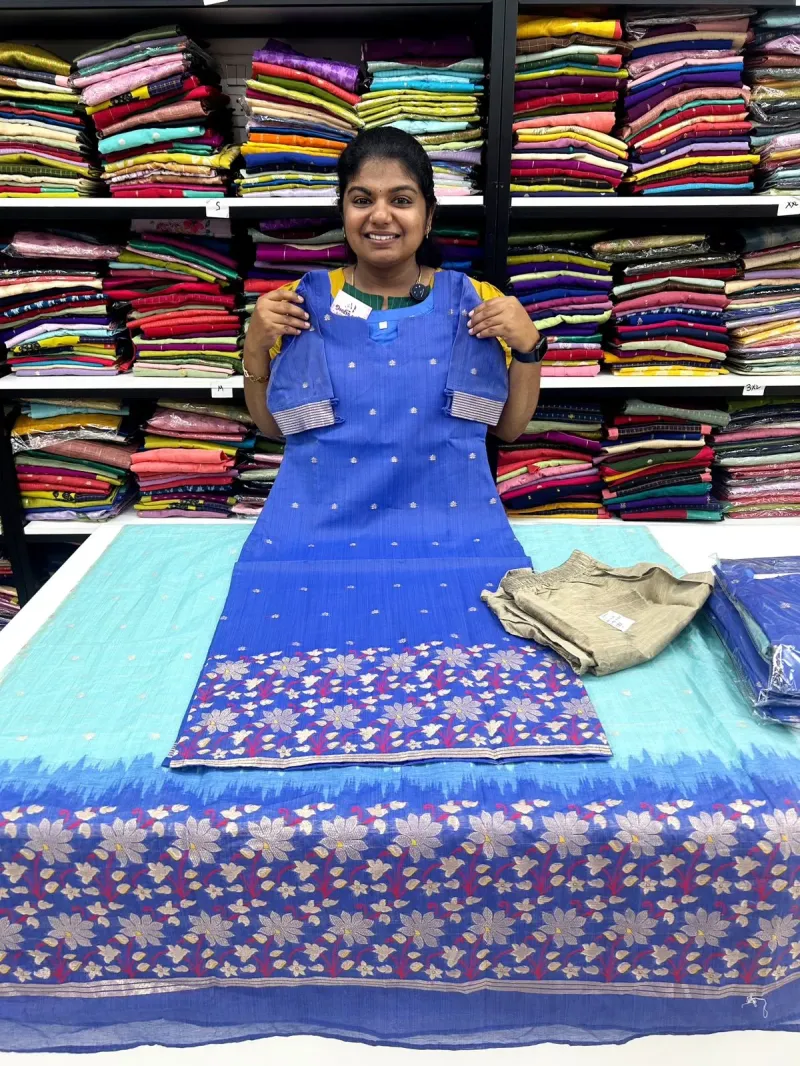 Zam blue zari