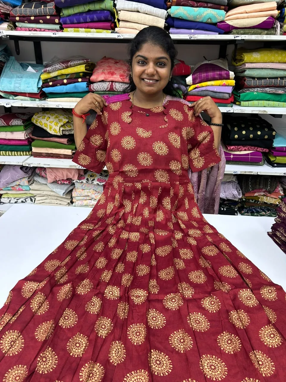 Gold Coin Maroon Maxi