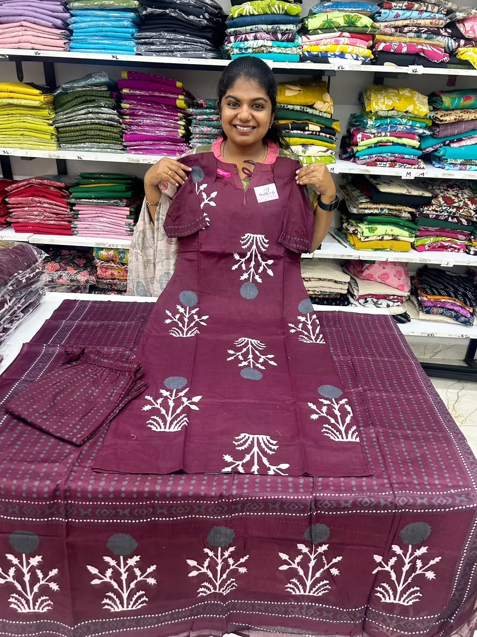 plum leaf chudi set 